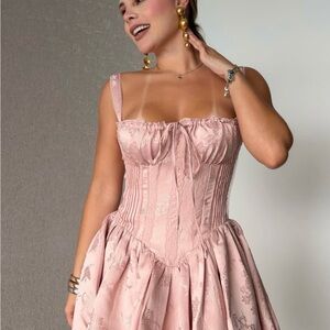 Windsor Blush Pink Corset Mini Dress